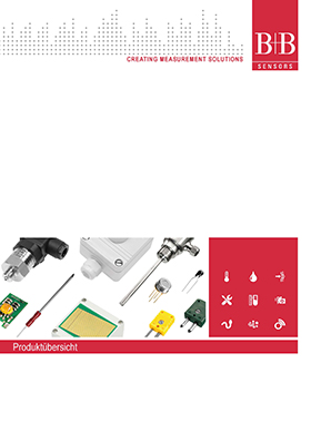 B+B Thermo-Technik GmbH aus Donaueschingen, Baden-Württemberg in Deutschland. Sensorik und Messtechnik. Katalog der Produktübersicht. Catalogue for the product range.